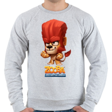 PRINTFASHION Zooba - Duke  - Férfi pulóver - Sport szürke