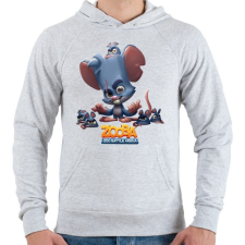 PRINTFASHION Zooba - Louie  - Férfi kapucnis pulóver - Sport szürke férfi pulóver, kardigán