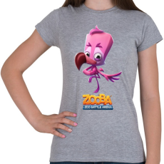 PRINTFASHION Zooba - Milo  - Női póló - Sport szürke