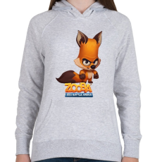 PRINTFASHION Zooba - Nix - Női kapucnis pulóver - Sport szürke