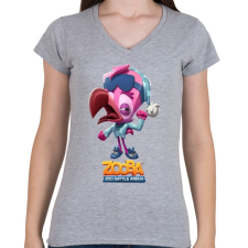 PRINTFASHION Zooba - Sleeper Milo  - Női V-nyakú póló - Sport szürke női póló