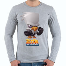 PRINTFASHION Zooba - Steve  - Férfi hosszú ujjú póló - Sport szürke férfi póló