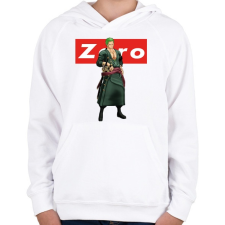 PRINTFASHION Zoro - Gyerek kapucnis pulóver - Fehér gyerek pulóver, kardigán