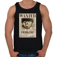 PRINTFASHION zoro körözési plakát (elmosott) - Férfi atléta - Fekete