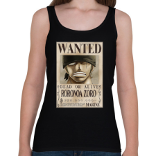 PRINTFASHION zoro körözési plakát (elmosott) - Női atléta - Fekete női trikó