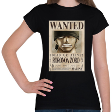 PRINTFASHION zoro körözési plakát (elmosott) - Női póló - Fekete