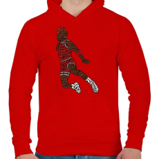PRINTFASHION Zsákolás - Férfi kapucnis pulóver - Piros