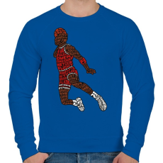 PRINTFASHION Zsákolás - Férfi pulóver - Királykék