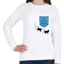 PRINTFASHION Zseb akvárium - Női pulóver - Fehér női pulóver, kardigán