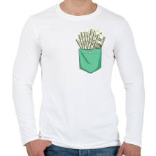 PRINTFASHION ZSEB-Dollár - Férfi hosszú ujjú póló - Fehér férfi póló
