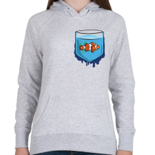 PRINTFASHION Zseb hal - Női kapucnis pulóver - Sport szürke női pulóver, kardigán