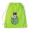 PRINTFASHION ZSEB-Husky - Sportzsák, Tornazsák - Limezöld