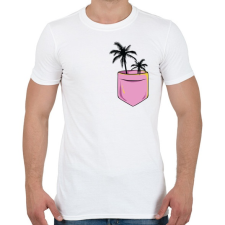 PRINTFASHION ZSEB-Pálma - Férfi póló - Fehér férfi póló