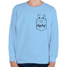 PRINTFASHION Zsebcica - Gyerek pulóver - Világoskék