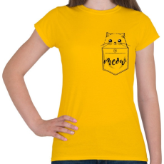 PRINTFASHION Zsebcica - Női póló - Sárga