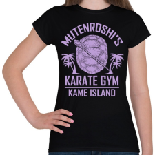 PRINTFASHION Zseniális teknős karate suli - Női póló - Fekete női póló