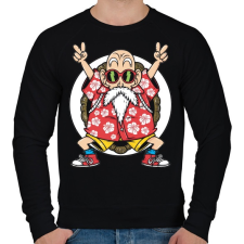 PRINTFASHION Zseniális teknős - Férfi pulóver - Fekete férfi pulóver, kardigán