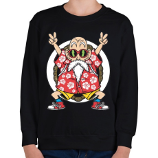 PRINTFASHION Zseniális teknős - Gyerek pulóver - Fekete