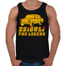 PRINTFASHION Zsiguli the legend - Férfi atléta - Fekete atléta, trikó