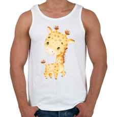 PRINTFASHION Zsiráf  - Férfi atléta - Fehér