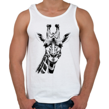 PRINTFASHION Zsiráf - Férfi atléta - Fehér atléta, trikó