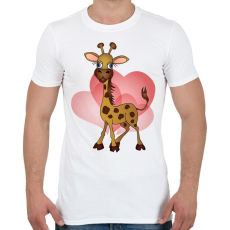 PRINTFASHION Zsiráf - Férfi póló - Fehér