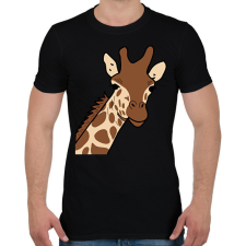 PRINTFASHION zsiráf - Férfi póló - Fekete férfi póló