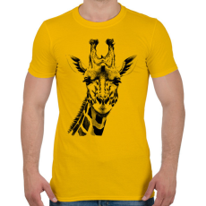 PRINTFASHION Zsiráf - Férfi póló - Sárga