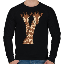 PRINTFASHION zsiráf - Férfi pulóver - Fekete férfi pulóver, kardigán