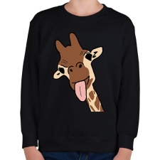 PRINTFASHION Zsiráf - Gyerek pulóver - Fekete gyerek pulóver, kardigán