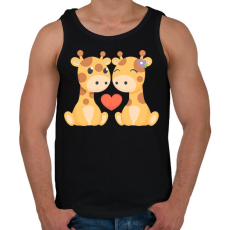 PRINTFASHION Zsiráf love - Férfi atléta - Fekete