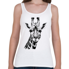 PRINTFASHION Zsiráf - Női atléta - Fehér női trikó