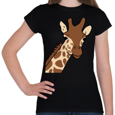PRINTFASHION zsiráf - Női póló - Fekete női póló