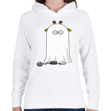 PRINTFASHION Zsiráf szellem - Női kapucnis pulóver - Fehér