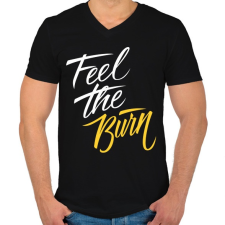 PRINTFASHION Zsírégetés - Férfi V-nyakú póló - Fekete férfi póló