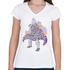 PRINTFASHION Zúzó mester - Női V-nyakú póló - Fehér női póló