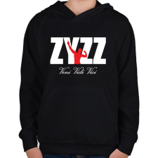 PRINTFASHION Zyzz - Veni Vidi Vici 2 - Fehér - Gyerek kapucnis pulóver - Fekete gyerek pulóver, kardigán