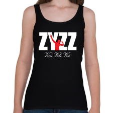 PRINTFASHION Zyzz - Veni Vidi Vici 2 - Fehér - Női atléta - Fekete női trikó