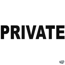  PRIVATE felirat - Autómatrica matrica