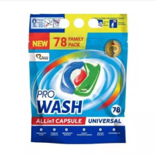 Pro Wash All in one mosószer kapszula, univerzális, 78 db tisztító- és takarítószer, higiénia