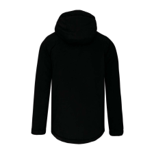 PROACT bársonyos tapintású unisex kapucnis kabát PA240, Black/White-4XL férfi kabát, dzseki