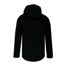PROACT bársonyos tapintású unisex kapucnis kabát PA240, Black/White-S férfi kabát, dzseki