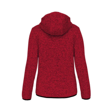 PROACT cipzáras kapucnis vastag Női pulóver bolyhos belsővel PA366, Red Melange-3XL női pulóver, kardigán