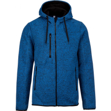 PROACT Férfi kabát Proact PA365 Men&#039;S Heather Hooded Jacket -4XL, Light Royal Blue Mélange férfi kabát, dzseki