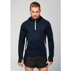 PROACT Férfi kapucnis pulóver Proact PA360 Zip neck Hooded Sports Sweatshirt -L, Red