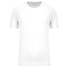 PROACT férfi környakas raglános rövid ujjú sportpóló PA438, White-XS férfi póló