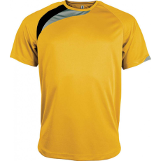 PROACT Gyerek póló Proact PA437 Kids' Short-Sleeved Jersey -8/10, Sporty Yellow/Black/Storm Grey