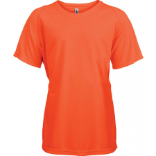 PROACT Gyerek póló Proact PA445 Kids&#039; Short Sleeved Sports T-Shirt -6/8, Fluorescent Orange gyerek póló
