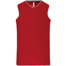 PROACT gyerek V-nyakú ujjatlan kosárlabda mez PA461, Sporty Red-12/14 munkaruha