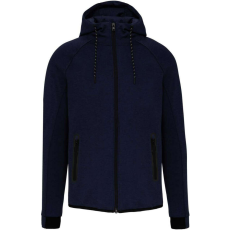 PROACT kapucnis cipzáras vastag sztreccs férfi pulóver PA358, French Navy Heather-XL